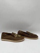 Rank 45 SUNFLOWER Brown Leather Moc Toe Slip On Casual Shoes Women’s Siz... - $44.54