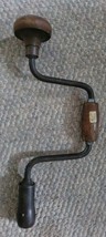Vintage Hand Drill Wood Crank Spin Tool-Antique 14&quot; Collectible Decorati... - $15.99