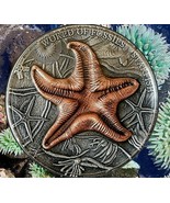 2019 STARFISH WORLD OF FOSSILS 2 oz 0.999 ANTIQUED SILVER COIN w/ COPPER... - $218.95