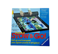 Ravensburger Puzzle Stow &amp; Go Mat Fits Puzzles Up To 1500 Pieces Black Felt - $17.34