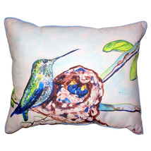 Betsy Drake Hummingbird &amp; Chicks Extra Large Pillow 20 X 24 - £55.38 GBP