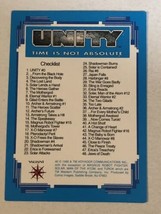 Unity Trading Card 1992 # Checklist - £1.54 GBP