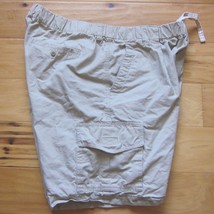 TOMMY BAHAMA RELAX Beige Khaki Cargo Shorts Men&#39;s (XL) Pleated Front Dra... - $40.00