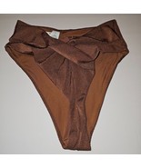 American Eagle Aerie Twist Front High Cut Cheeky Bikini Bottom SMALL Dar... - $24.18