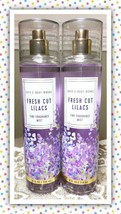 Bath &amp; Body Works Fresh Cut Lilacs 8oz Fine Fragrance Mist Spray x2 Spring Air - $30.91