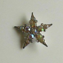 Rainbow Color Rhinestone Star Brooch/Pin - $12.88 CAD