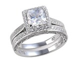 Edding ring set classic jewelry princess cut aaa cz 925 sterling silver engagement thumb155 crop