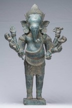 Antico Khmer Stile IN Piedi Bronzo Angkor Wat Ganesha Statua - 58cm/58.4cm - $1,021.93