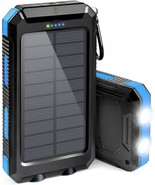 Portable Charger, Solar Charger, 38800Mah Solar Power Bank With 2.4A, Ca... - £27.01 GBP