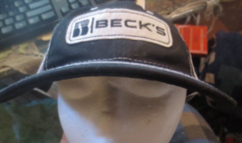 Beck&#39;s Seeds Baseball Cap Brown Adjustable Mesh Farmer Heavy Stitch Hat ... - $8.59