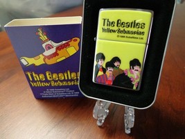 Rare Retired  Beatles  Yellow Submarine Zippo Lighter In Tin W/Sleeve - $90.25