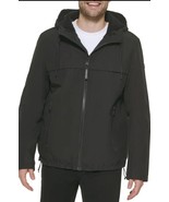 Calvin Klein Men&#39;s Black Sherpa Lined Hooded Soft Shell Jacket Large B4HP - $79.95
