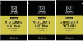 3Pack M. Skin Care After Elements Facial Sheet Mask Treatment for Men, S... - £10.33 GBP