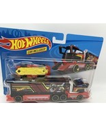 NIP Hot Wheels Galactic Express Semi Hauler Car Red and Black DKF84-0914 - $19.79