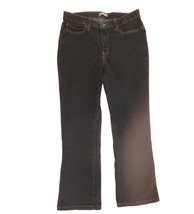 Lee Womens Denim Jeans 12 Med 10&quot; Rise Dark Wash Boot Cut 5-pkt Button P... - $14.20