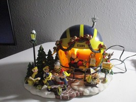 Danbury Mint University Of Michigan Game Day At Santa&#39;s Light Up Figure Working - $158.39