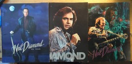 Neil Diamond 3 World Tour Vintage Programs 14*10 Inch Pics + Seattle 199... - £71.54 GBP