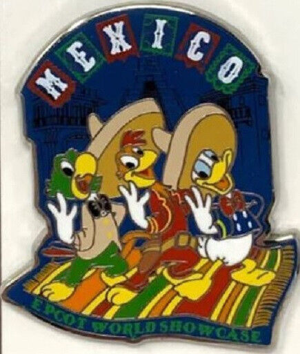 Primary image for Disney Three Caballeros Mexico Epcot Donald José Carioca & Panchito Pistoles Pin