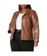 Cole Haan Women's Plus Size Scuba Leather Jacket - $229.00