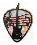 Electric guitar and guitar pick wall hanging sign - Colors can be custom... - £15.66 GBP