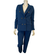 Ruidiya Collection Teal Double Breasted Pant Suit Size 4 - €20,69 EUR