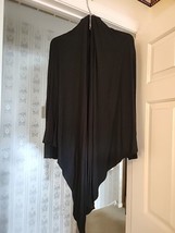 S-Twelve Women&#39;s Kimono Style Long Sleeve Dolman Cardigan Black Medium - £9.73 GBP