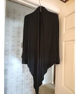 S-Twelve Women&#39;s Kimono Style Long Sleeve Dolman Cardigan Black Medium - £9.75 GBP