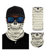 Face Mask Cloth Bandana Neckerchief WristBand Unisex Skull, White - €1,71 EUR+