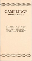 Vintage CAMBRIDGE, MASSACHUSETTS Points of Interest Pamphlet with 1929 C... - $8.99