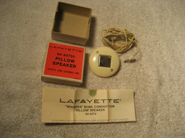 Vintage Lafayette Radio Pillow Speakers with Original Box &amp; paperwork 99... - £19.46 GBP