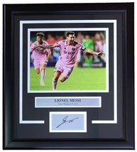 Lionel Messi Framed 8x10 Inter Miami FC Photo w/ Laser Engraved Signature - £75.94 GBP