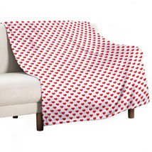 Mondxflaur Red Hearts Throw Blanket Flannel for Living Room Loveseat Office Warm - £17.86 GBP+