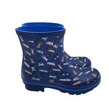 Bobs Skechers Rain Boots Navy Blue Ankle Check Puddle Paws Dogs Womens Size 6 - £35.82 GBP