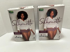 2 Depend Silhouette Maximum Absorbency Womens Underwear That Protects L/XL 8 ct - £9.88 GBP