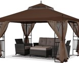 10&#39;X10&#39; Double Roof Gazebo With Netting For Patio Garden Lawn By Abccano... - $389.99