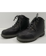 MI) Vikings Men&#39;s Boots Faux Napa PU Black Leather Insulated Size 9 - £19.46 GBP
