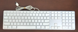 Genuine Apple Keyboard Wired A1243 White Slim Keyboard USB Numeric Keypad - $41.81 CAD