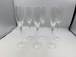 Lenox Crystal FIRELIGHT Set of 6 x Champagne Flutes Glasses - £156.20 GBP