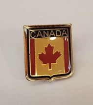 Canada Canadian Red Maple Leaf Flag Crest Lapel Hat Vest Lapel Pin Tie Tack - £13.00 GBP