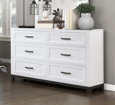 White 6-Drawer Dresser | Bedroom Furniture - £687.95 GBP