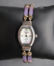 VTG MAIN LINE TIME Sterling Silver 925 Multi Jade Gemstone Wrist Watch W... - $69.99