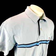 Tommy Hilfiger Men Blue Striped Golf Polo Shirt Sz XL - $14.99