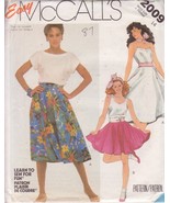 McCALL&#39;S PATTERN 2009 SIZE 14 MISSES&#39; SKIRT IN 2 LENGTHS WITH POODLE APP... - €2,62 EUR