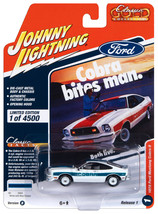 1978 Ford Mustang Cobra II White w Blue Stripes Classic Gold Collection 2023 Rel - £15.22 GBP