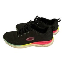 Skechers Womens Ultra Groove Black Lite Weight Lace Up Sneaker Shoes Size 8.5 - £22.64 GBP