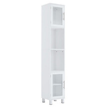 71 Inch Height Wooden Organizer Bathroom Tall Tower Storage Cabinet Unit - Colo - £108.85 GBP
