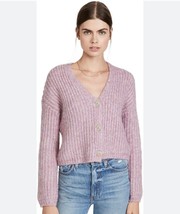Bb Dakota Womens Cardigan Sweater Pink Marled Long Sleeve V Neck Button ... - $33.34