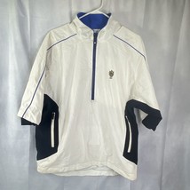 Footjoy Dryjoys Tour Collection Mens 1/2 Zip Rain Wind Jacket White Mens Large - £27.59 GBP