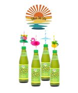 Under The Sun Ting Jamaican Soft Drink, Set of 4, with 4 Tropical Straws... - $22.90 CAD