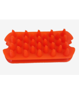 Orange Rubber Scalp Massage Exfoliating Body Brush  Unisex Stocking Stuffer - £4.41 GBP